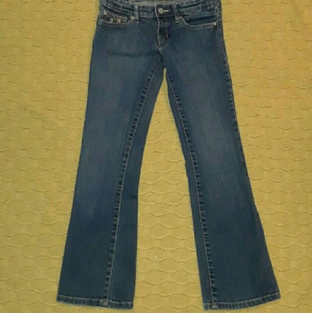 Girls 8 blue jeans old navy flare bottoms
